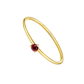 Solitaire ring ruby gold , J04068-02-RU,hi-res