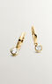 Pendientes aro pequeño topacio plata recubierta oro , J03808-02-WT