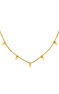 Gold plated silver leaf necklace , J04822-02