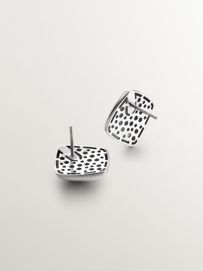 925 silver earrings with square shape image number 6