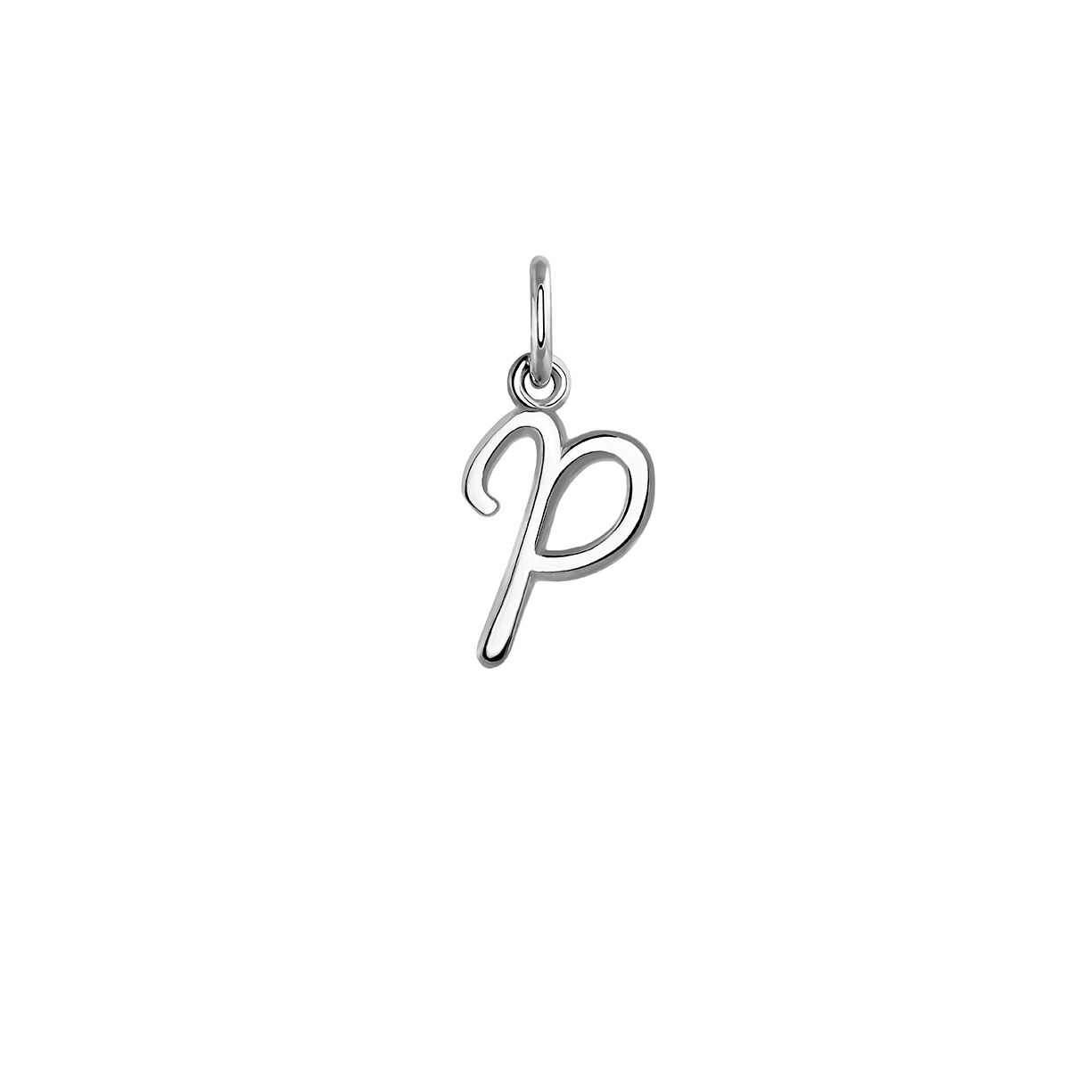 Silver P initial charm  , J03932-01-P, hi-res