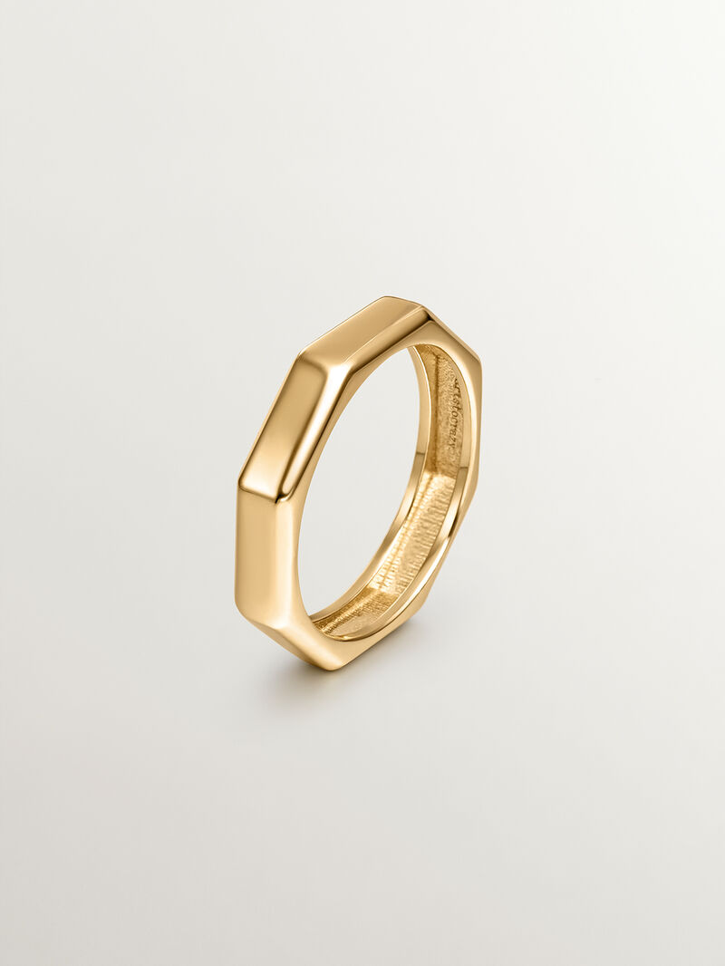 925 silver ring with geometric texture image number 0