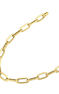 Cadena eslabones forza rectangulares de plata bañada en oro amarillo de 18kt, J05340-02-45