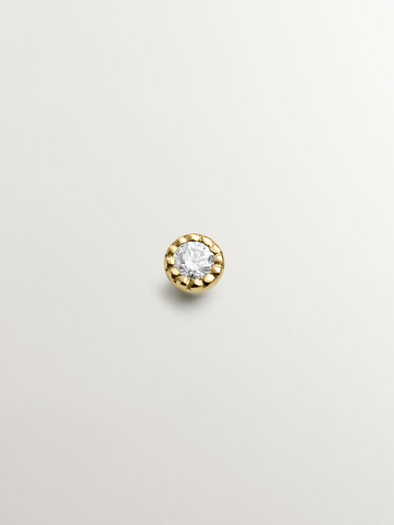 Individual 18K yellow gold piercing with diamond image number 0