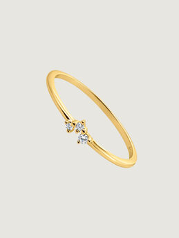 Anillo tresillo diamantes 0,027 cts oro 9 kt , J04953-02,hi-res