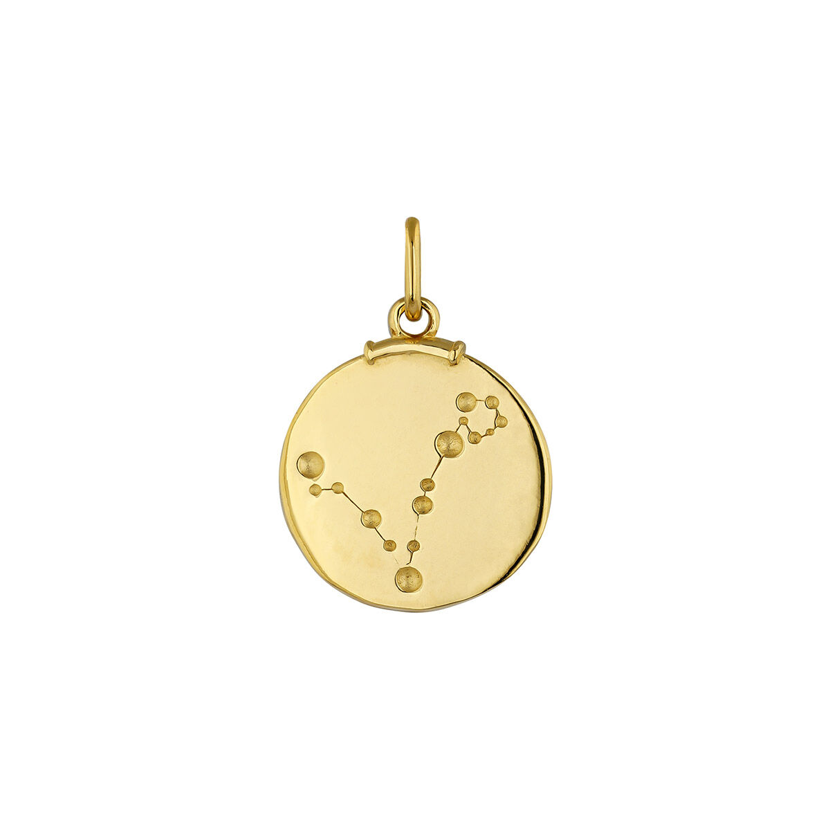 18 kt yellow gold-plated sterling silver Pisces medal charm, J04780-02-PIS, hi-res