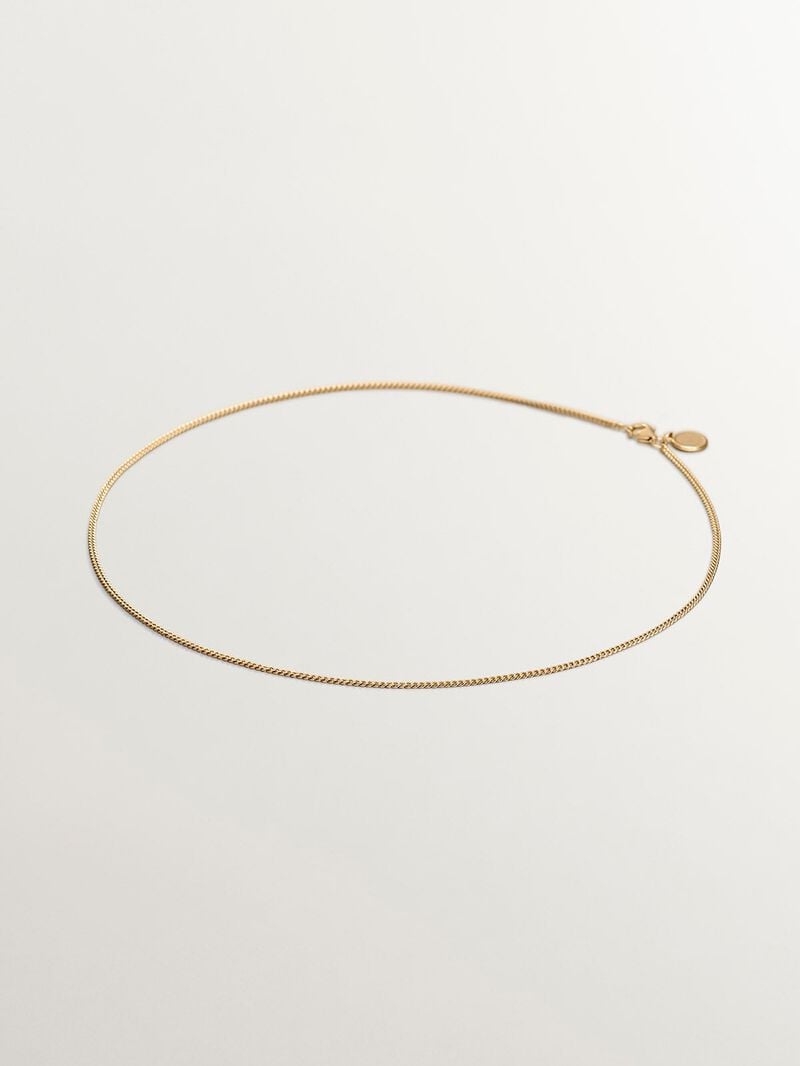 925 Silver Diamond Chain plated in 18K Yellow Gold image number 0