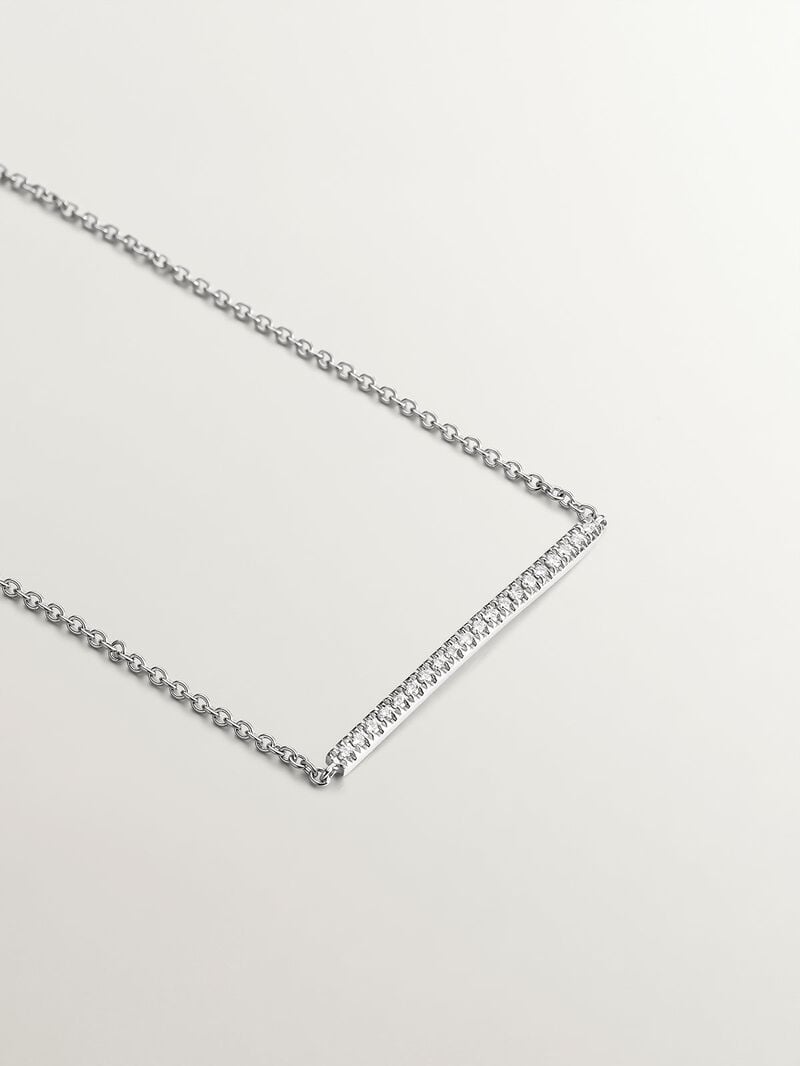 18K white gold bracelet with brilliant cut diamonds image number 2