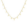 Gold plated drop motifs necklace , J04591-02