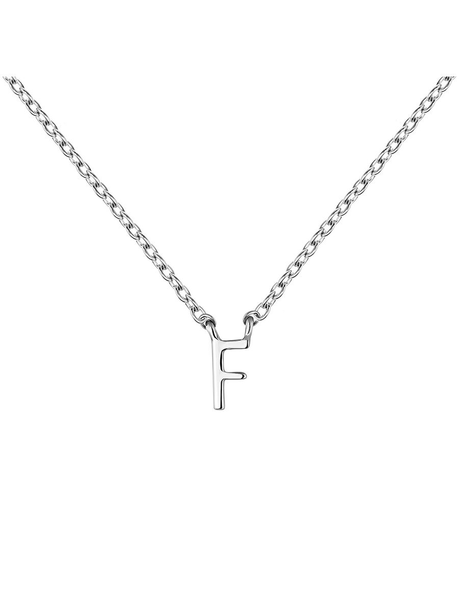 Collar inicial F oro blanco 9 kt , J04382-01-F, mainproduct
