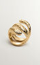 Gold plated open snake ring, J00305-02