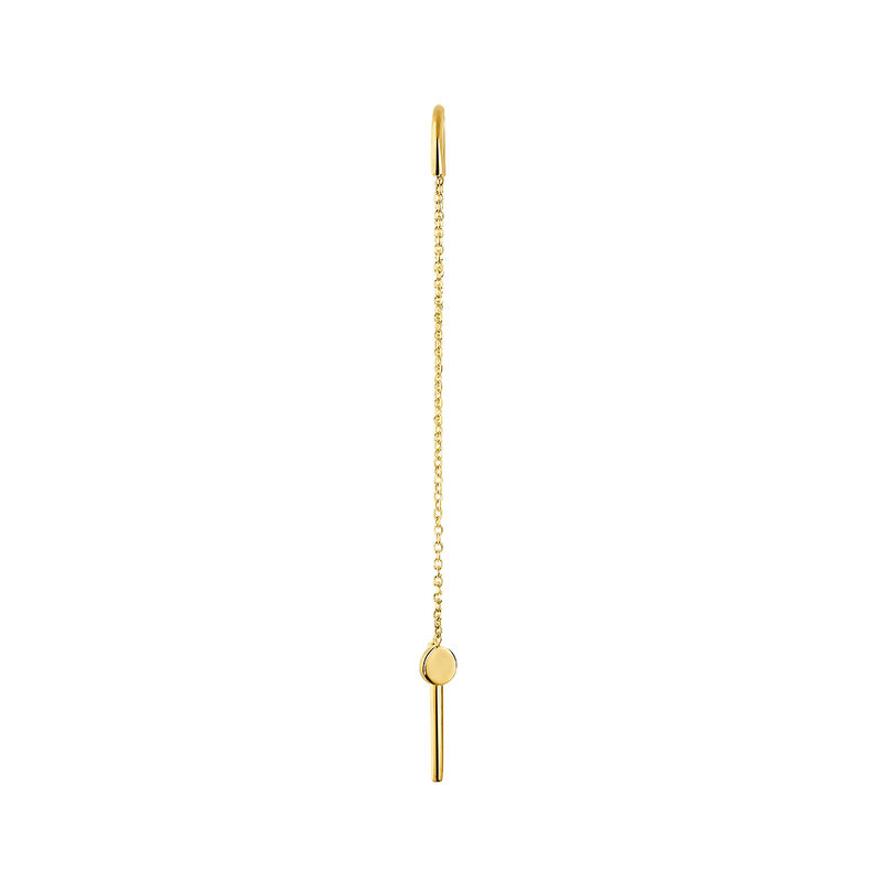 Long gold sphere chain earring , J04530-02-H, hi-res