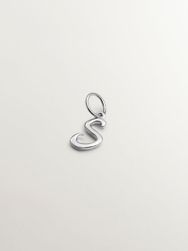 925 Silver charm with initial S. image number 0