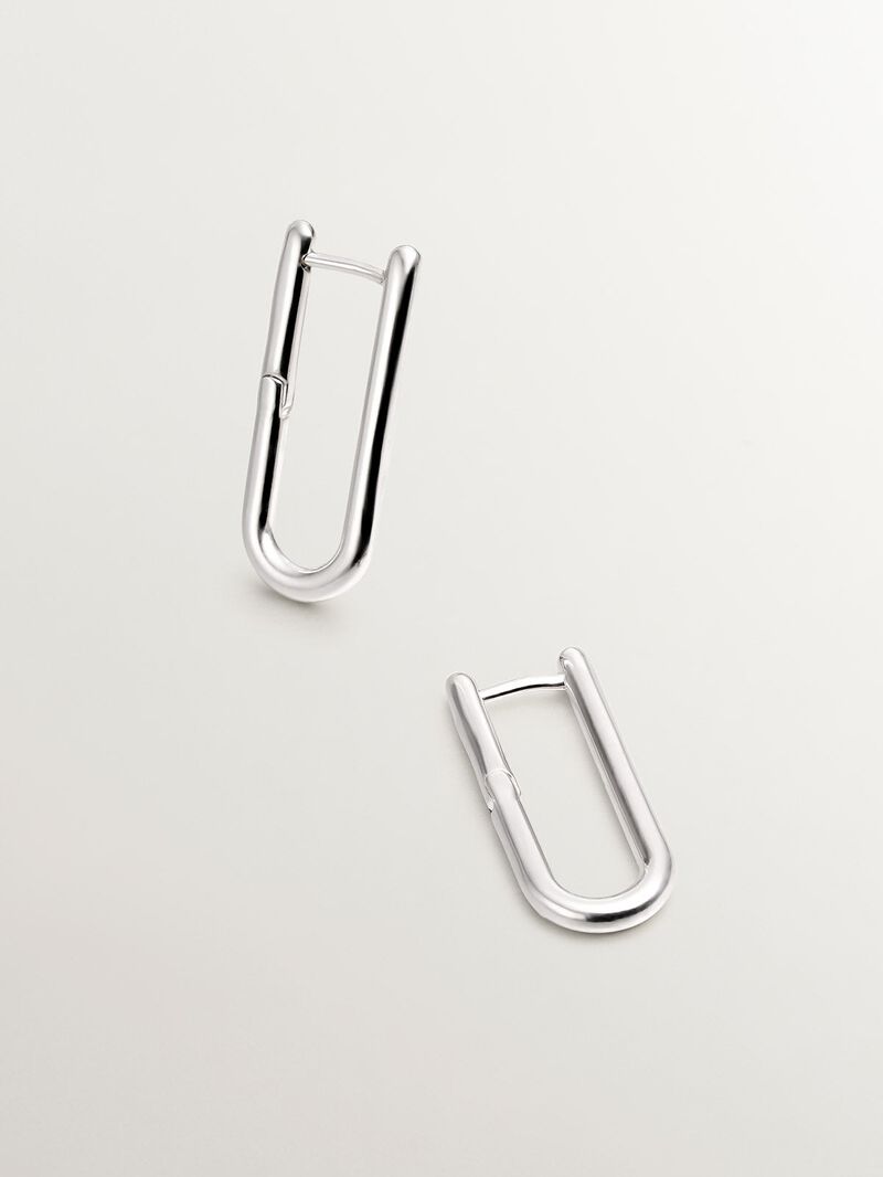 925 long silver ring earrings image number 1