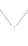 Collar inicial T oro blanco 9 kt , J04382-01-T