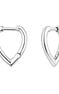 Silver teardrop hoop earrings  , J04647-01