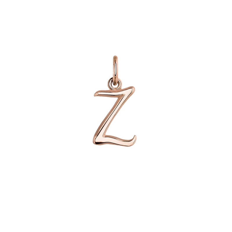 Rose gold-plated silver Z initial charm  , J03932-03-Z, hi-res