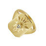 Gold plated quartz fantasy signet ring , J04564-02-GQ