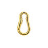 Gold-plated silver carabiner charm, J04841-02