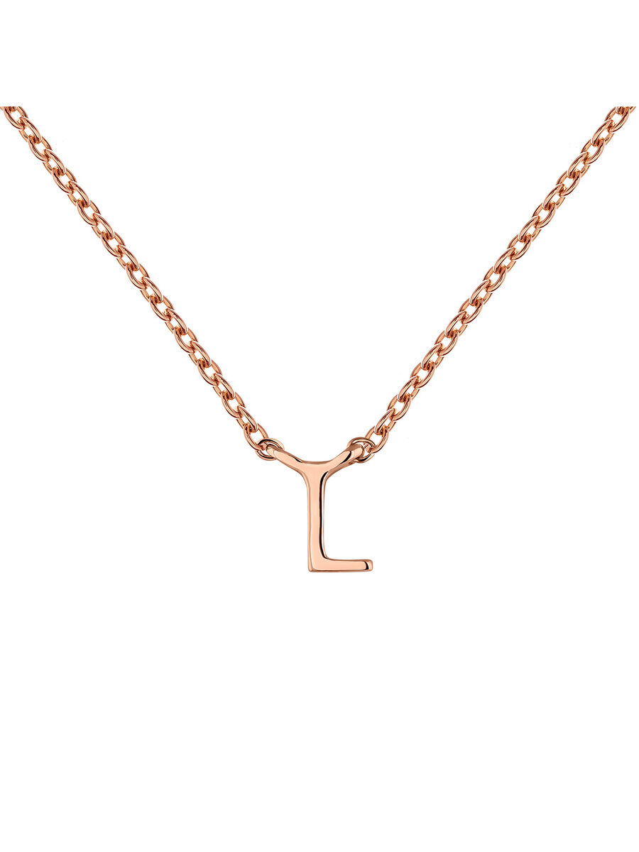 Collar inicial L oro rosa 9 kt , J04382-03-L, mainproduct