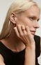 Heart ring in 18k yellow gold-plated silver with red enamel, J05154-02-ROJENA