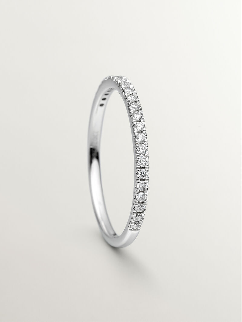 18K white gold ring with diamonds image number 4