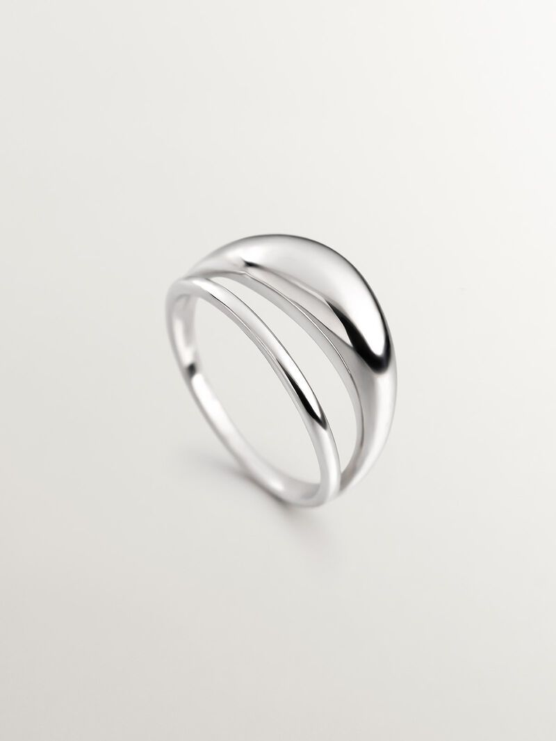 925 Silver Double Ring image number 4