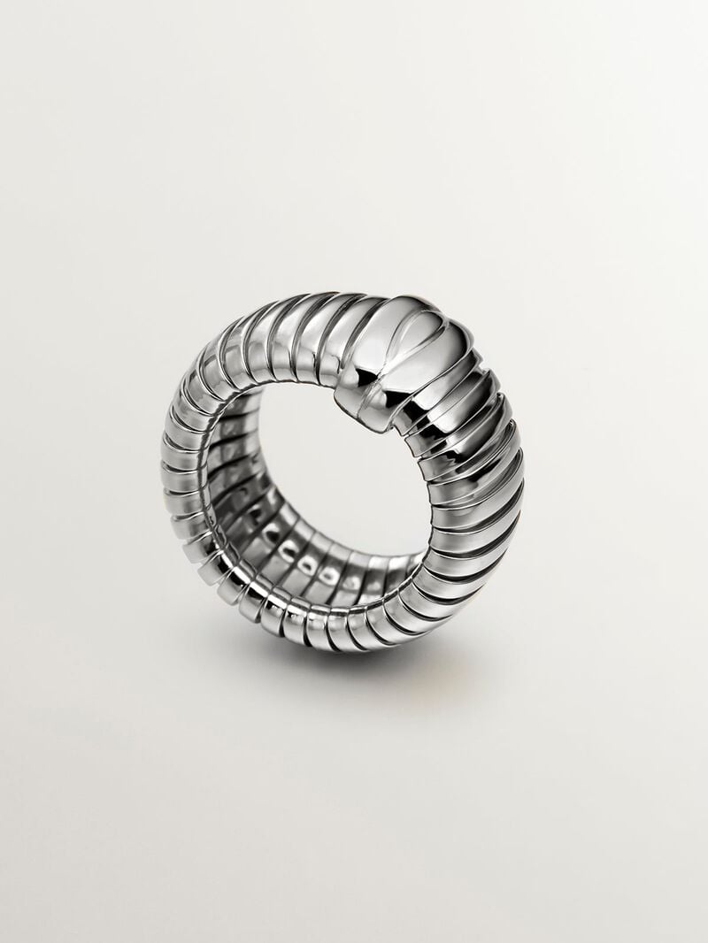 18K yellow gold plated 925 silver tumbagas ring image number 4