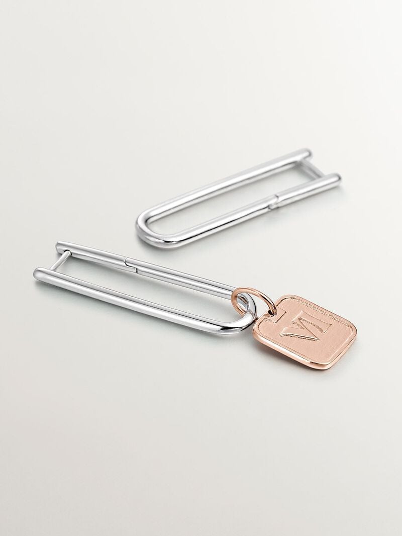 925 Silver Extra Long Aro Earrings image number 2