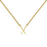 Gold Initial X necklace, J04382-02-X