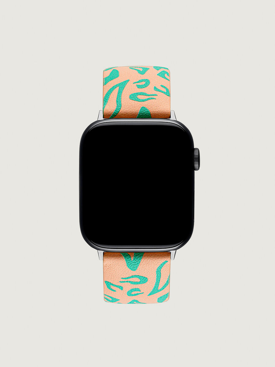 Apple Watch bracelet cuir animal print¬†, IWSTRAP-PLA-P, hi-res
