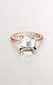 Anillo maxi cuarzo plata recubierta oro rosa , J01960-03-GQ