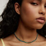Gold plated silver peridot necklace, J04897-02-PE