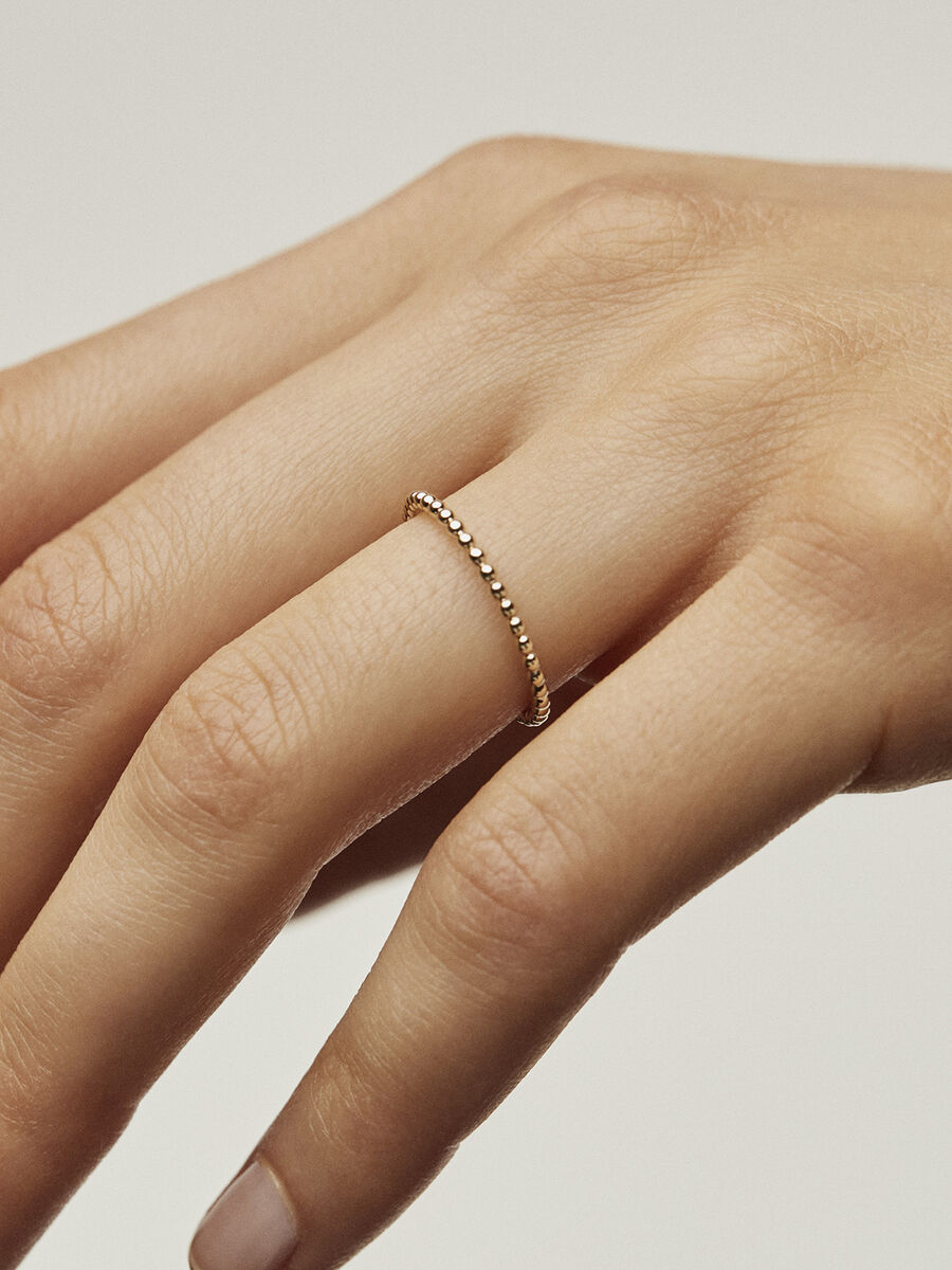 Gold ring with spheres , J03853-02, hi-res