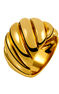 Large gold plated cabled ring , J01439-02