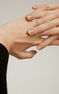 Trilogy ring in 9k white gold with a diamond in the centre and diamonds , J03919-01