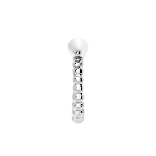 Boucle d'oreille piercing créole sphères or blanc , J03847-01-H, mainproduct