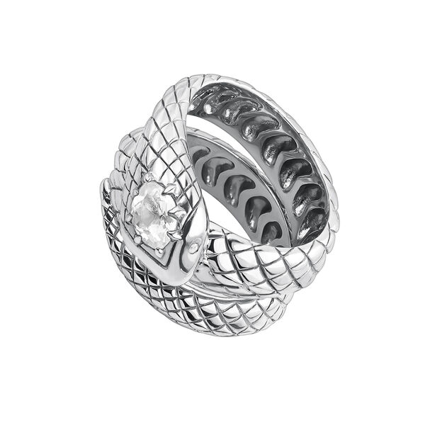 Anillo serpiente de plata con topacio y zafiros, J04950-01-WT-WS,hi-res