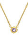 Pendant in 18k yellow gold-plated sterling silver with a purple amethyst, J05299-02-PAM