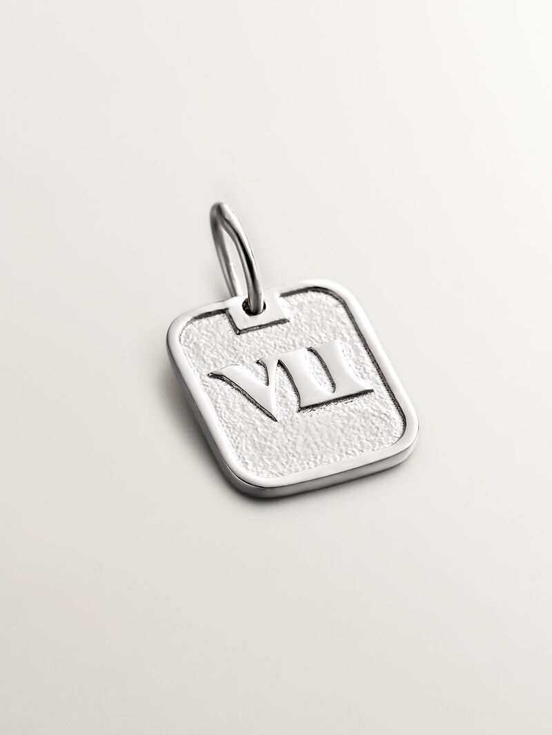 925 silver charm with number 7 image number 0