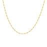 Gold plated silver figaro chain, J04613-02