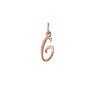 Rose gold-plated silver G initial charm , J03932-03-G