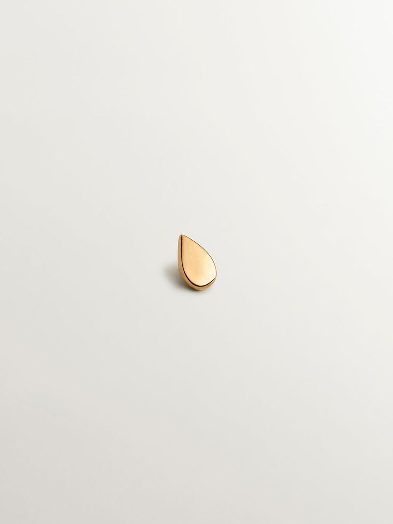 18K yellow gold piercing with a tear-drop shape. image number 0