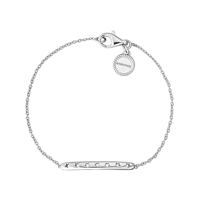 Silver star motif bracelet, J04865-01, hi-res