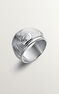 Silver ring w/unique width and raised detail, J05210-01
