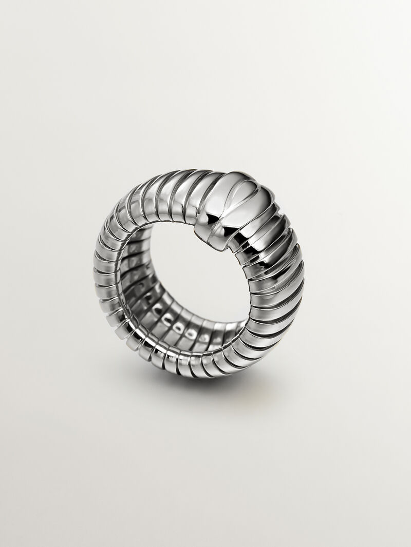 18K yellow gold plated 925 silver tumbagas ring image number 4