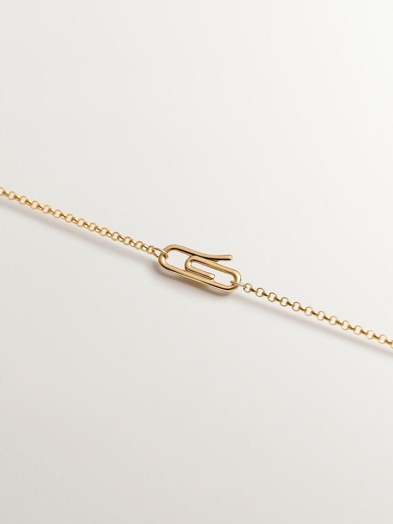 9K Yellow Gold Bracelet with Clip image number 4