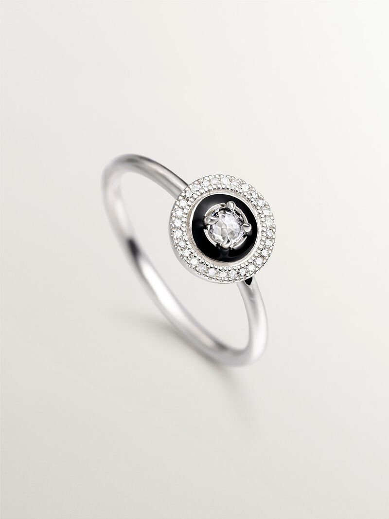 925 silver tresillo ring with London blue and white topacios topacios image number 6