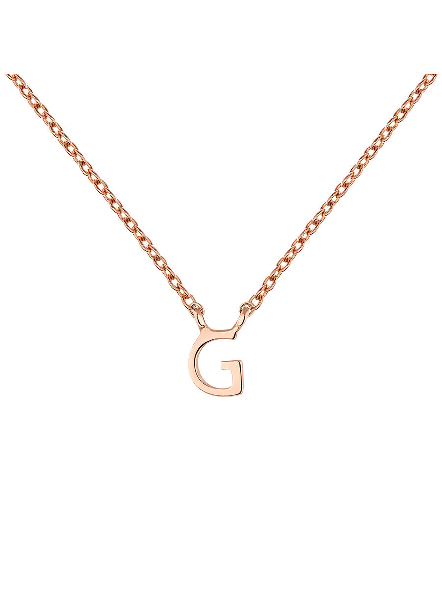Collar inicial G oro rosa 9 kt , J04382-03-G, mainproduct