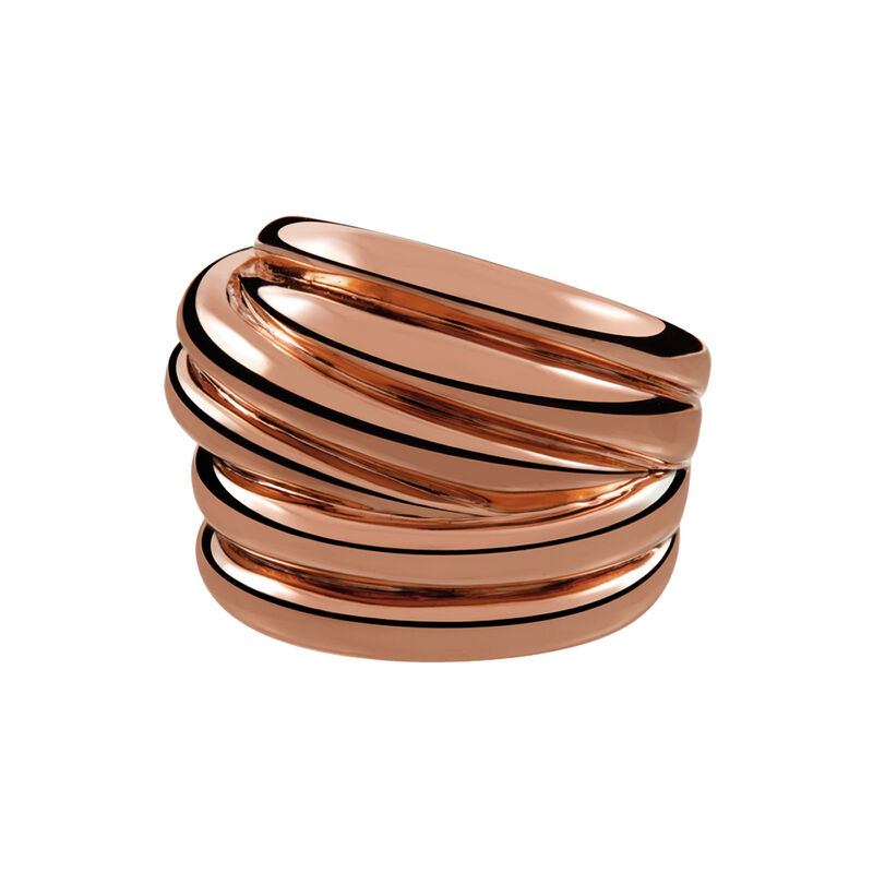 Rose gold plated multi-band ring , J01437-03, hi-res